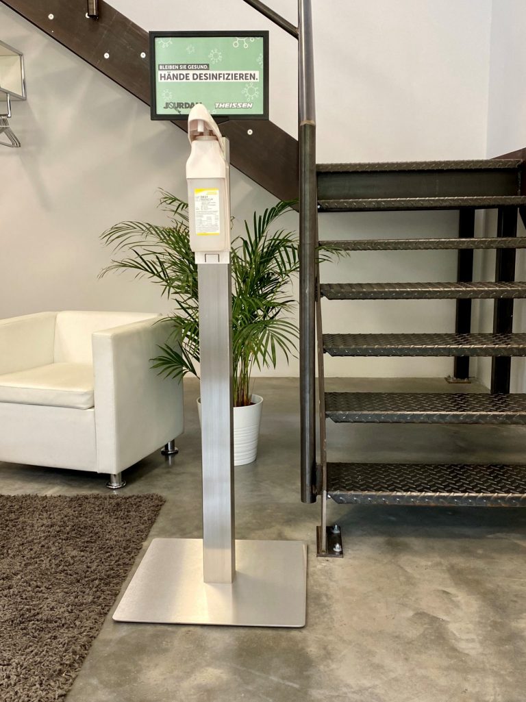 Desinfektions-Ständer aus Edelstahl