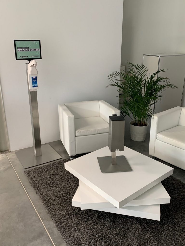 Theken-Desinfektions-Ständer aus Edelstahl_II